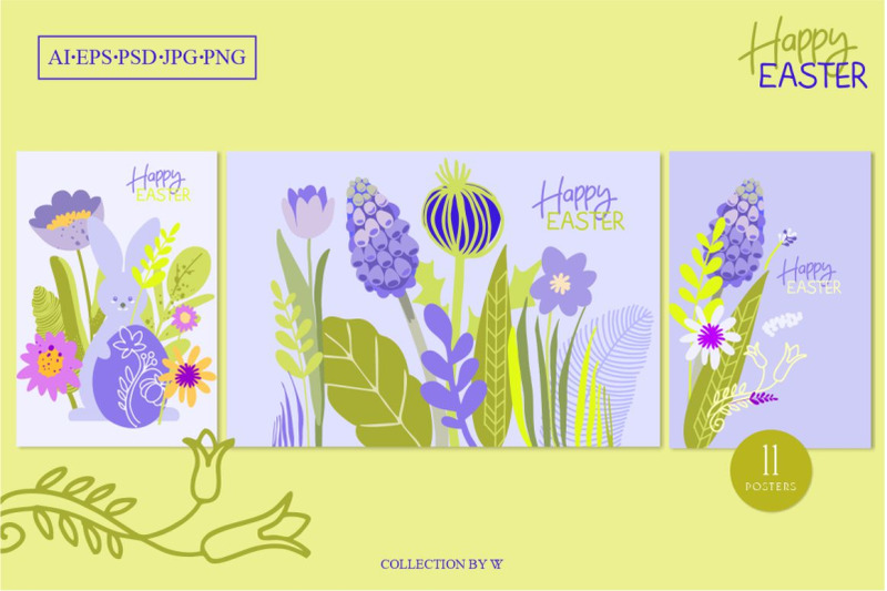 happy-easter-editable-poster-set