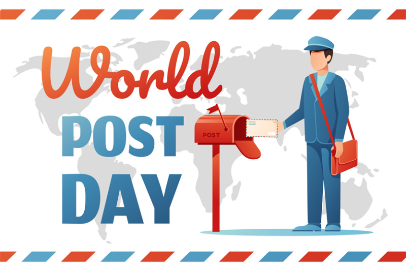 world-postal-day-celebration-card-postcard-design-for-postal-services
