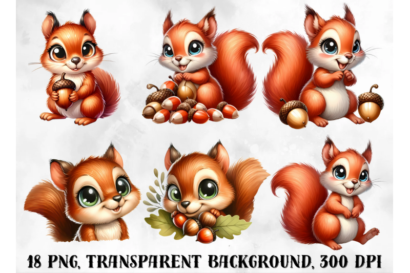 cute-squirrels-clipart-woodland-clipart
