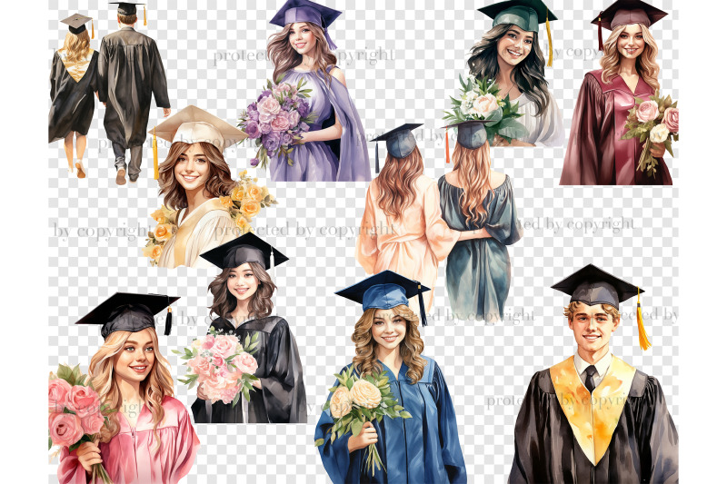 graduation-clip-art-college-senior-clipart-bundle