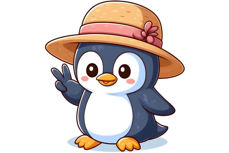 cute-cartoon-penguin-in-a-hat