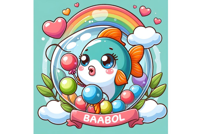 colorful-baby-cute-fish-with-love-babol