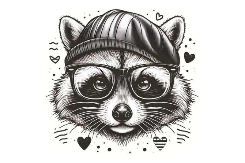 cute-hipster-racoon-with-glasses