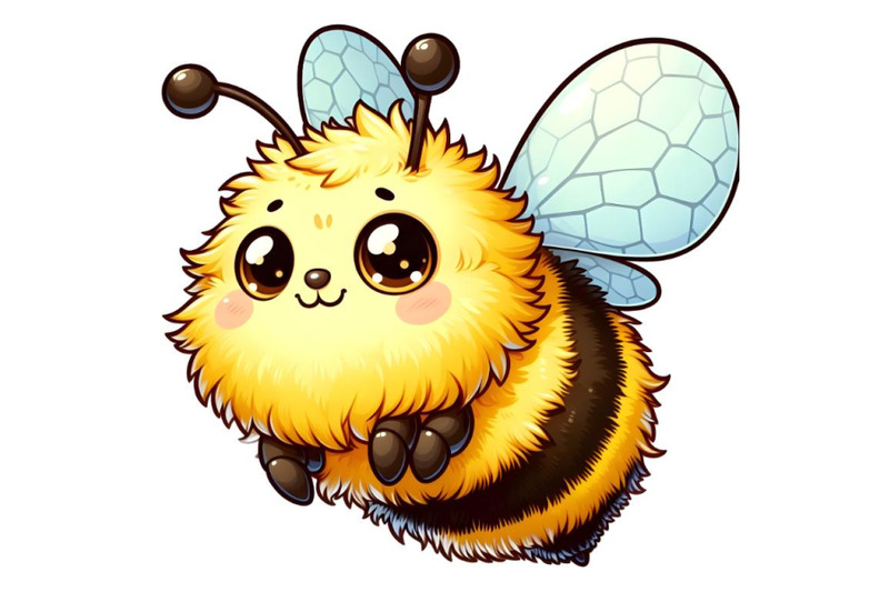 fluffy-bumblebee-in-yellow-top-view-with-wings