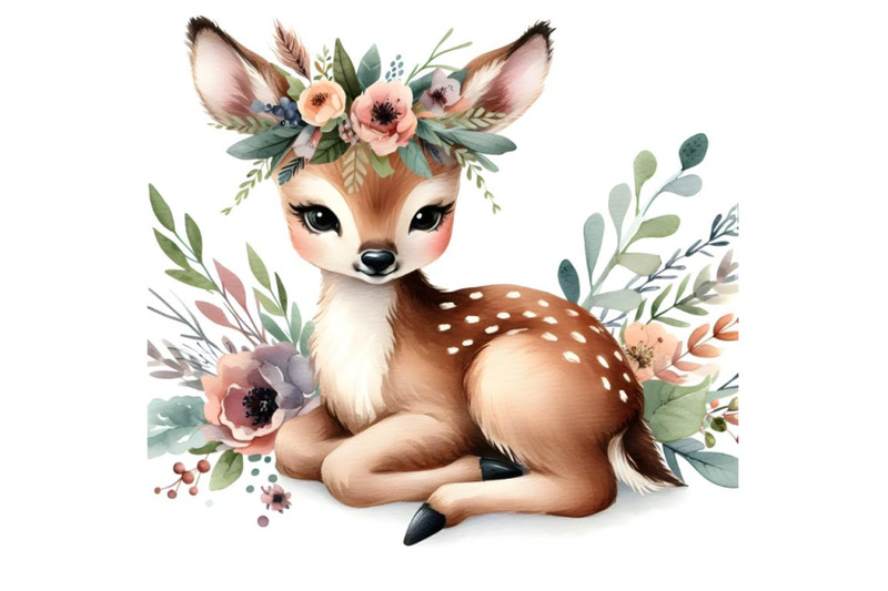 cute-baby-deer-watercolor-hand-drawn