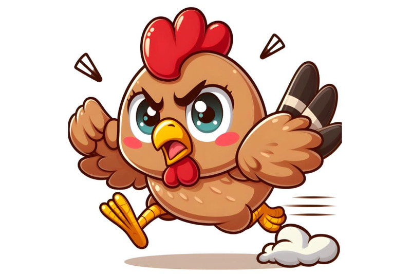 cute-angry-hen-running