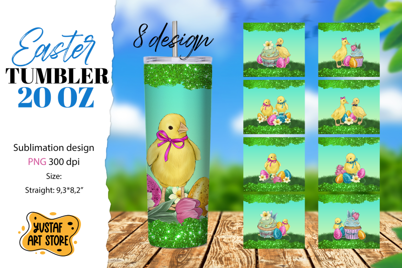 easter-tumbler-bundle-cute-easter-ducks-chicks-tumbler