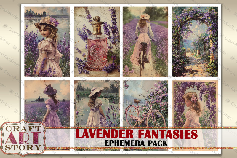 vintage-lavender-fantasies-ephemera-pack-junk-journal