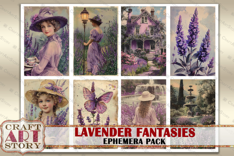 vintage-lavender-fantasies-ephemera-pack-junk-journal