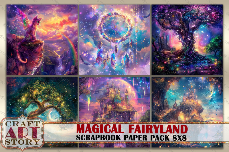 magic-fairyland-journal-scrapbook-paper-pack-8x8-fantasy