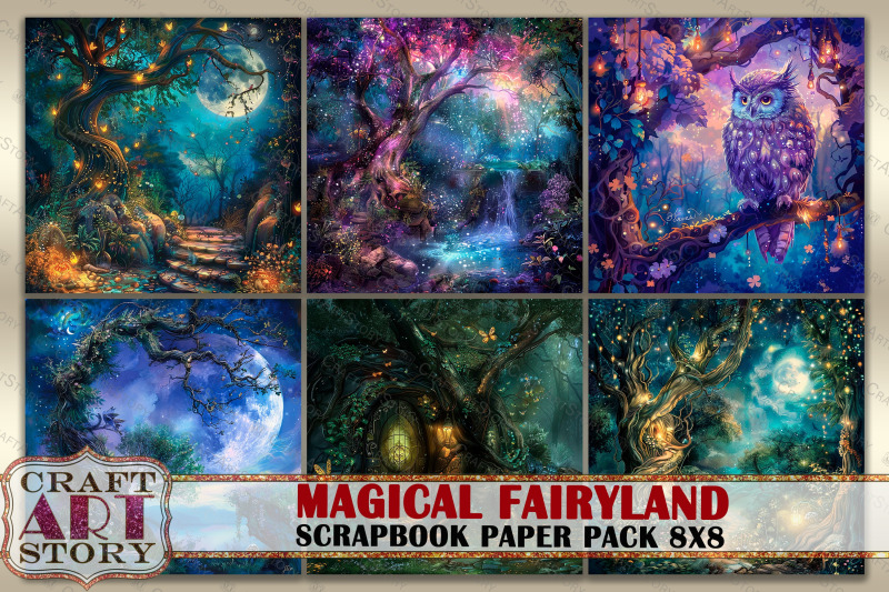 magic-fairyland-journal-scrapbook-paper-pack-8x8-fantasy