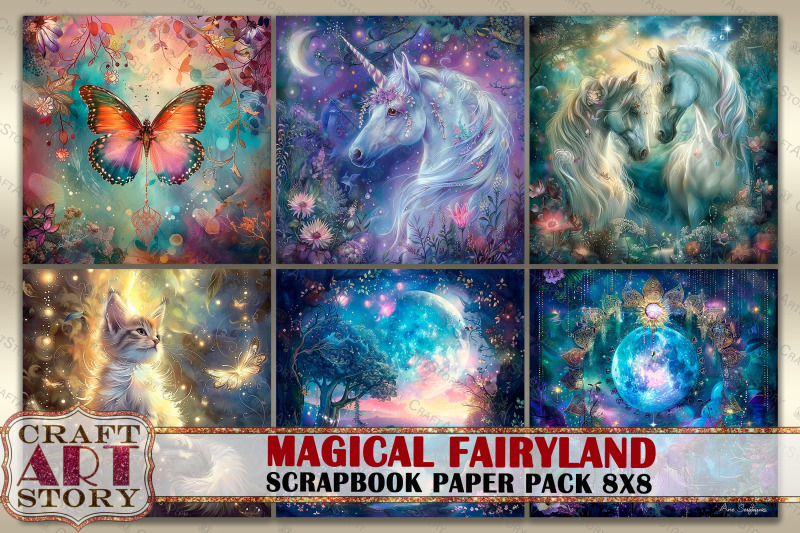 magic-fairyland-journal-scrapbook-paper-pack-8x8-fantasy