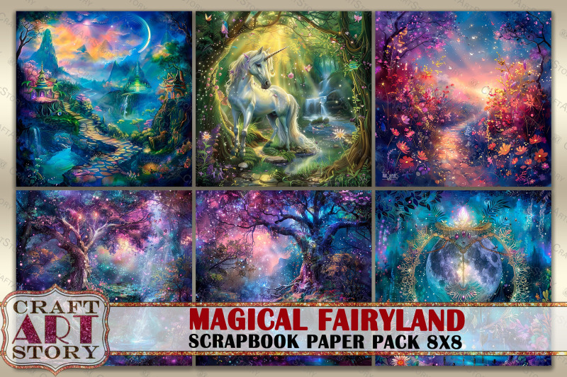 magic-fairyland-journal-scrapbook-paper-pack-8x8-fantasy