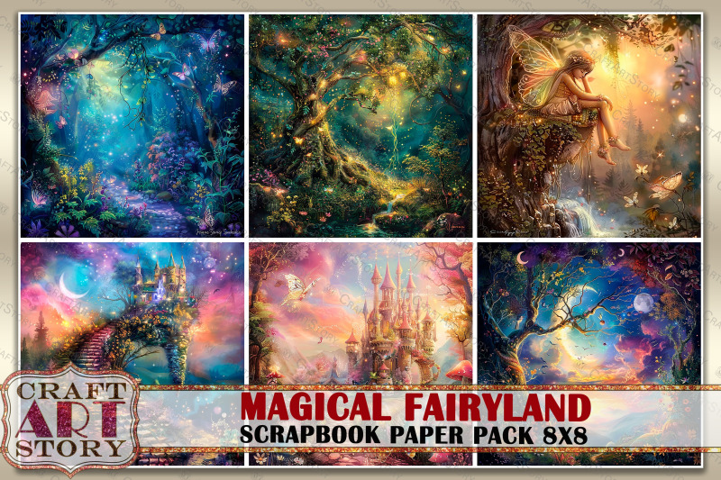 magic-fairyland-journal-scrapbook-paper-pack-8x8-fantasy