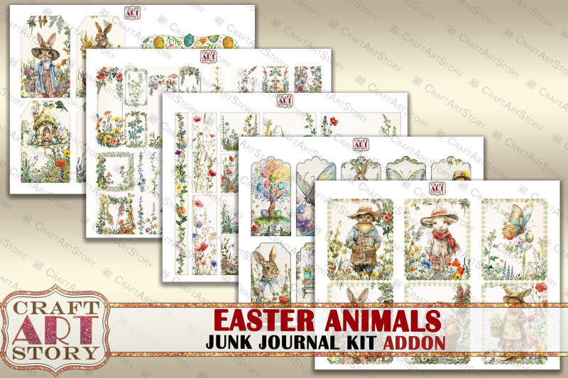 vintage-easter-animals-junk-journal-pages-addon