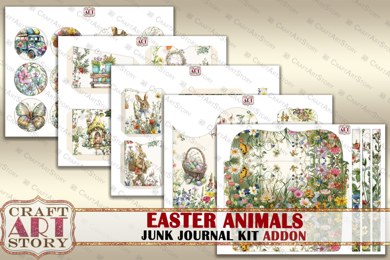 vintage-easter-animals-junk-journal-pages-addon