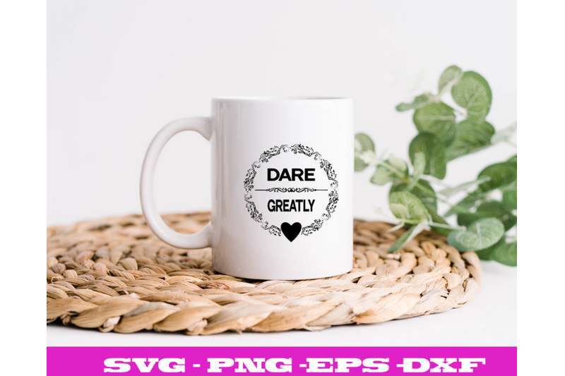 dare-greatly-floral-border-heart-svg