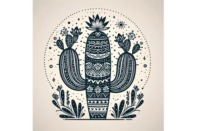 beautiful-cactus-silhouette-boho-style