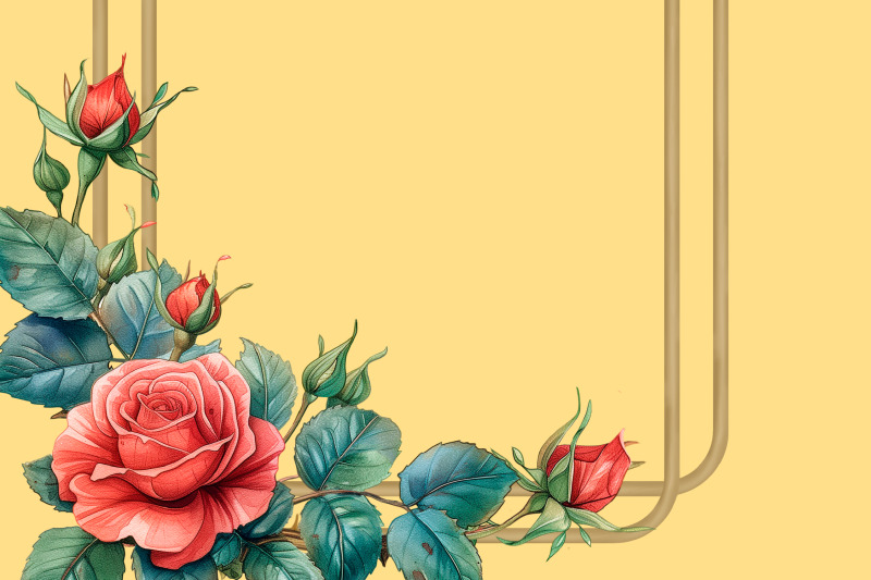 floral-double-gold-flower-png-frame-border-frame-with-roses