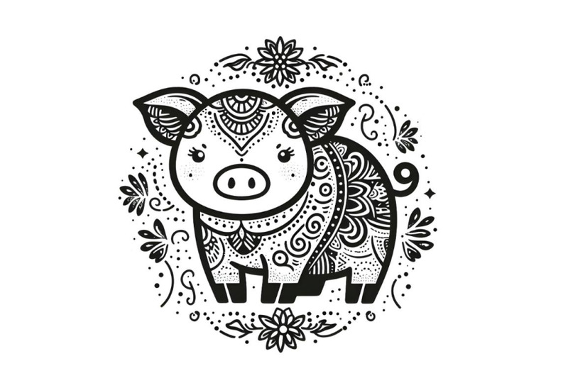 cute-piggy-ornate-silhouette