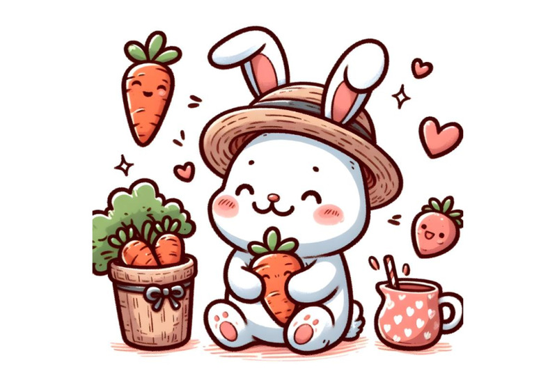 cute-bunny-and-his-carrots