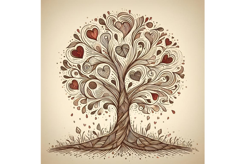 abstract-drawing-of-tree-with-hearts