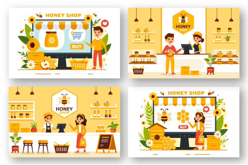 12-honey-store-illustration