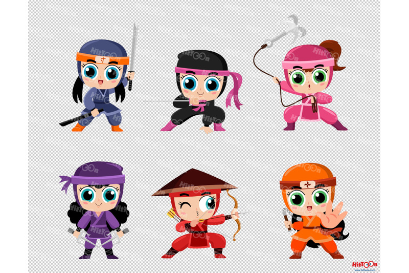 cute-ninja-girl-warrior-clipart