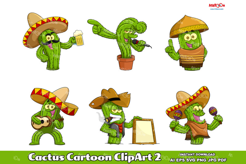 cactus-cartoon-clipart-set-2