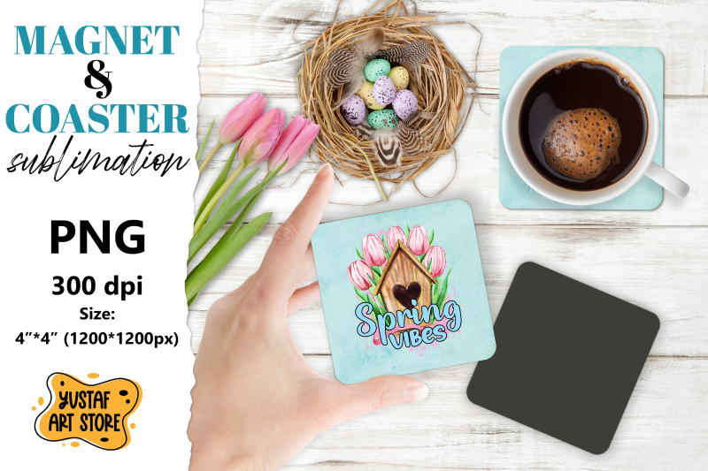 spring-magnet-sublimation-spring-coaster-png-spring-vibes