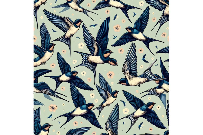 seamless-background-with-swallows