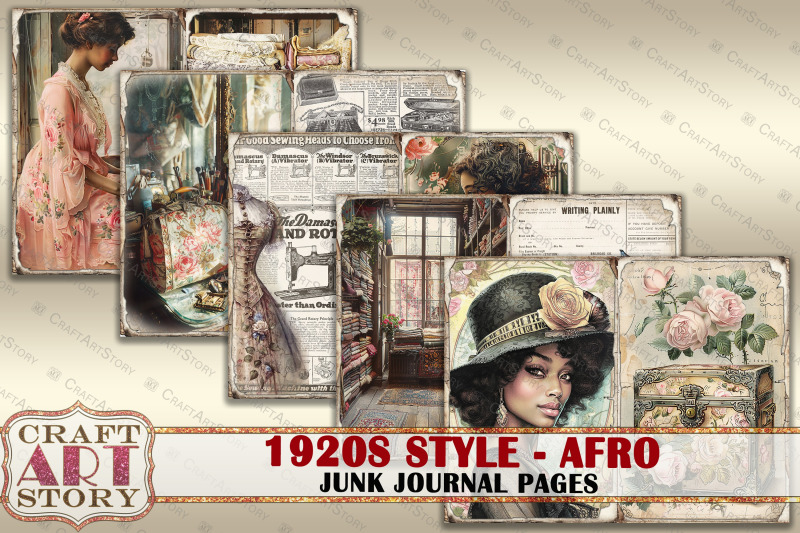 vintage-afro-fashion-junk-journal-kit-1920s-style-collage