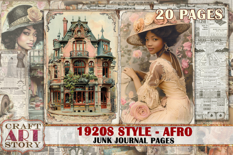 vintage-afro-fashion-junk-journal-kit-1920s-style-collage