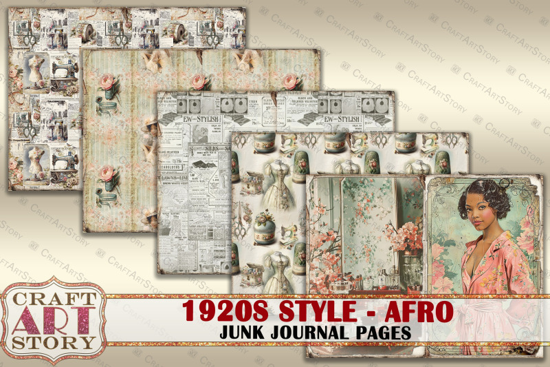 vintage-afro-fashion-junk-journal-kit-1920s-style-collage