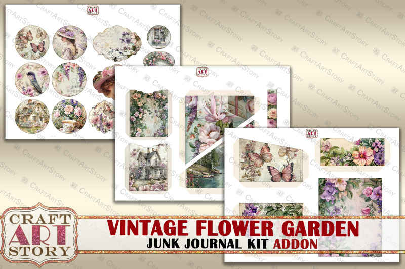 vintage-flower-garden-junk-journal-kit-addon-scrapbook