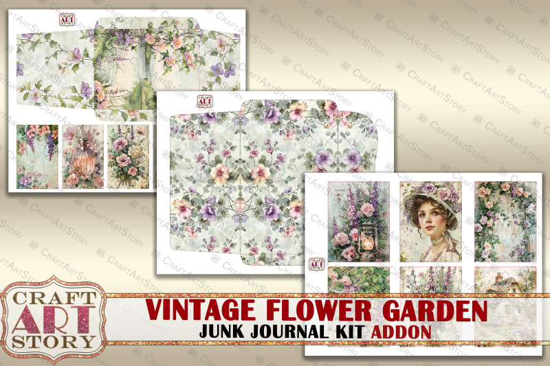 vintage-flower-garden-junk-journal-kit-addon-scrapbook