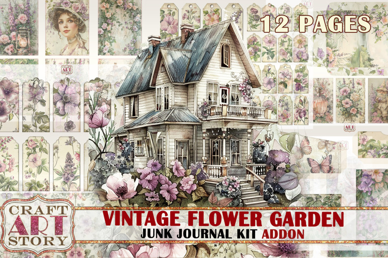 vintage-flower-garden-junk-journal-kit-addon-scrapbook