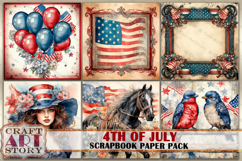 vintage-4th-of-july-journal-scrapbook-paper-pack-8x8