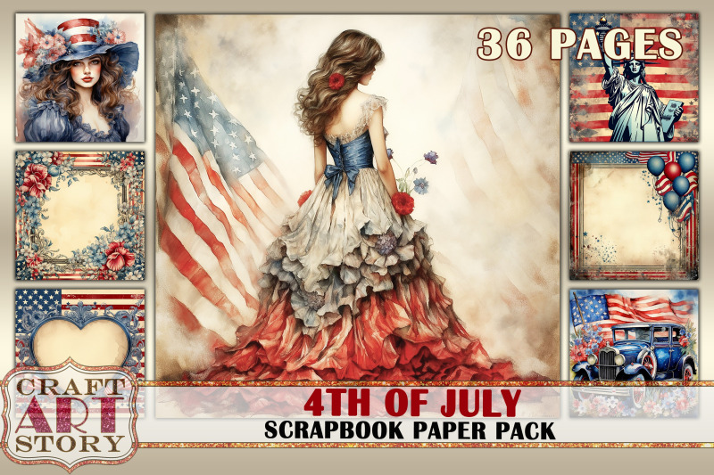 vintage-4th-of-july-journal-scrapbook-paper-pack-8x8