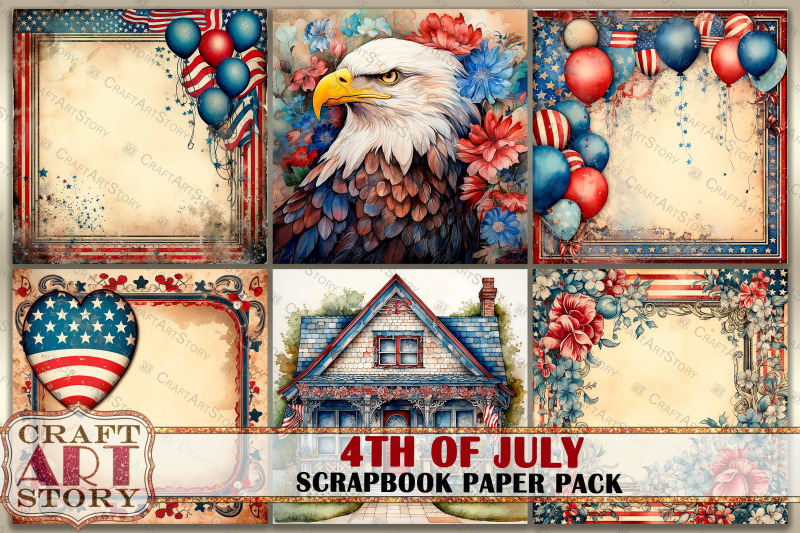 vintage-4th-of-july-journal-scrapbook-paper-pack-8x8