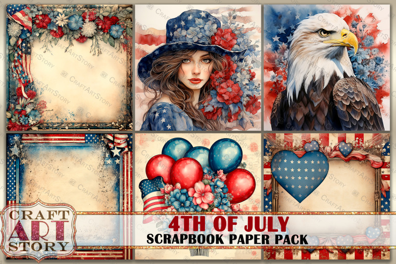 vintage-4th-of-july-journal-scrapbook-paper-pack-8x8