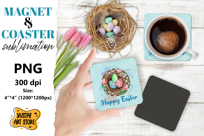 easter-magnet-sublimation-easter-coaster-png-happy-easter