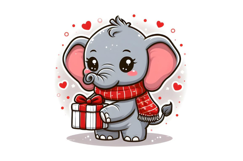 cute-baby-elephant-wearing-red-scarf