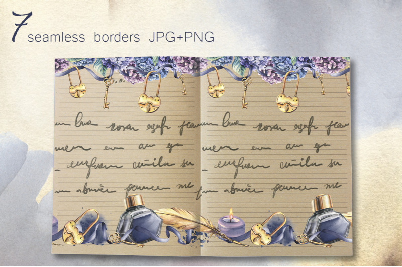 vintage-writing-watercolor-clipart