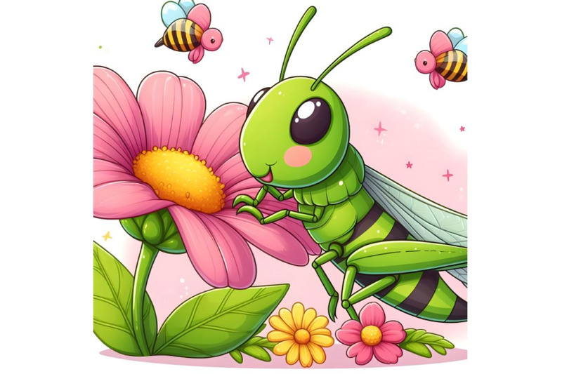 cute-grasshopper-nectaring-from-flower