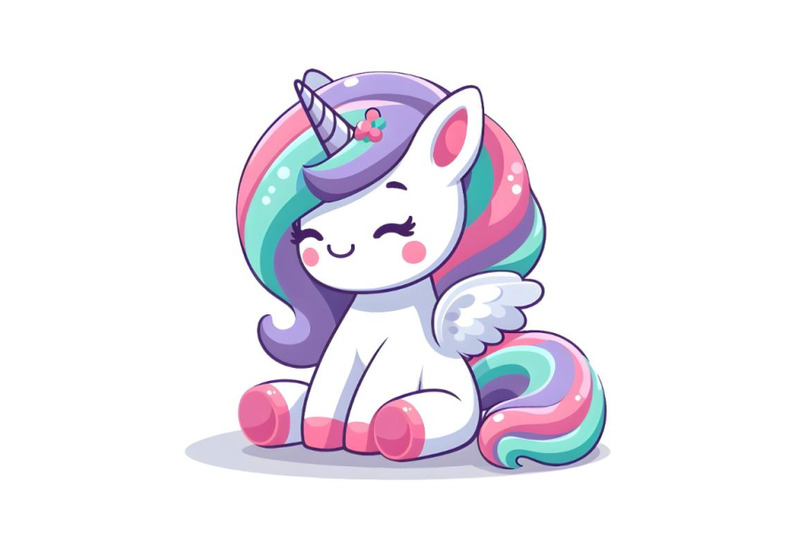 adorable-cute-unicorn-sitting