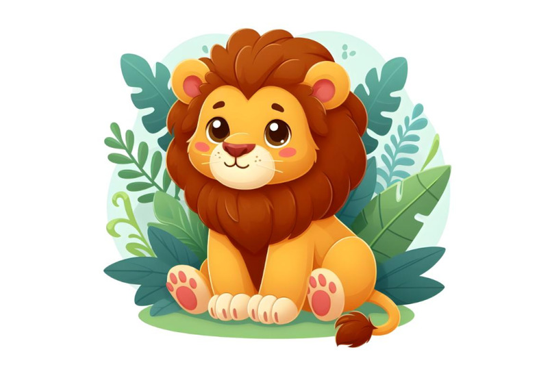 adorable-lion-sitting