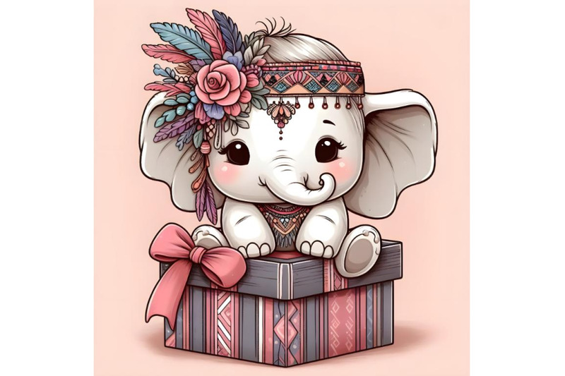 baby-elephant-in-a-gift-box