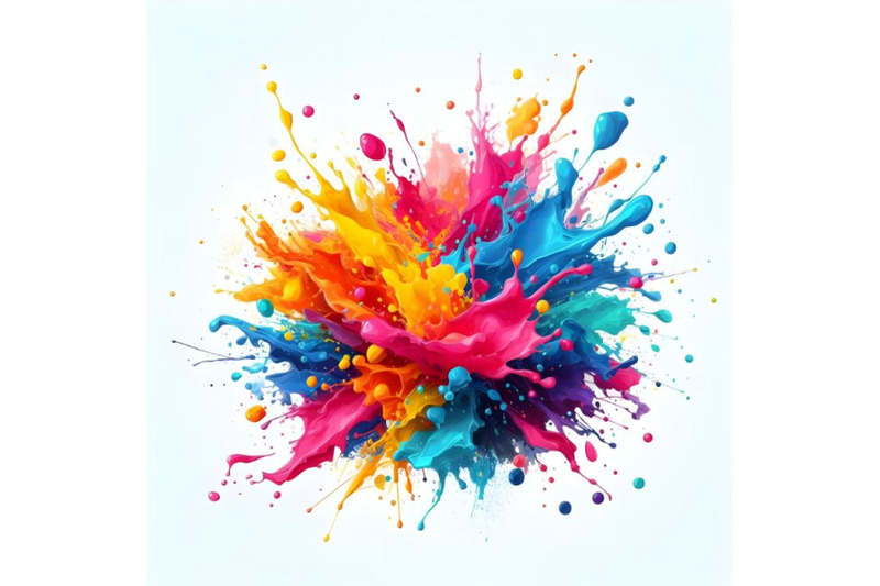 color-splash-on-white-background