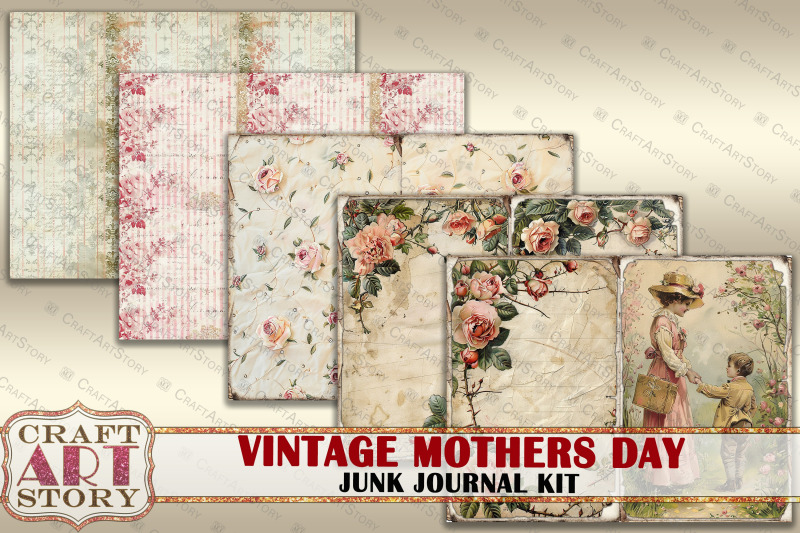 vintage-mothers-day-junk-journal-pages-mothers-love